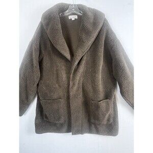 Women's Sherpa Fleece Cardigan With Shawl Collar Brown Size XL Koolaburra by UGG